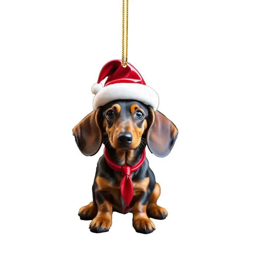 Christmas Sausage Dog Tree Ornaments
