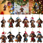 Christmas Sausage Dog Tree Ornaments