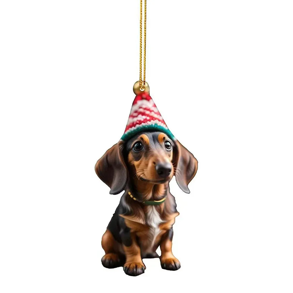 Christmas Sausage Dog Tree Ornaments