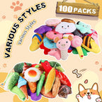 100Pcs Soft Dog Toy Bundle