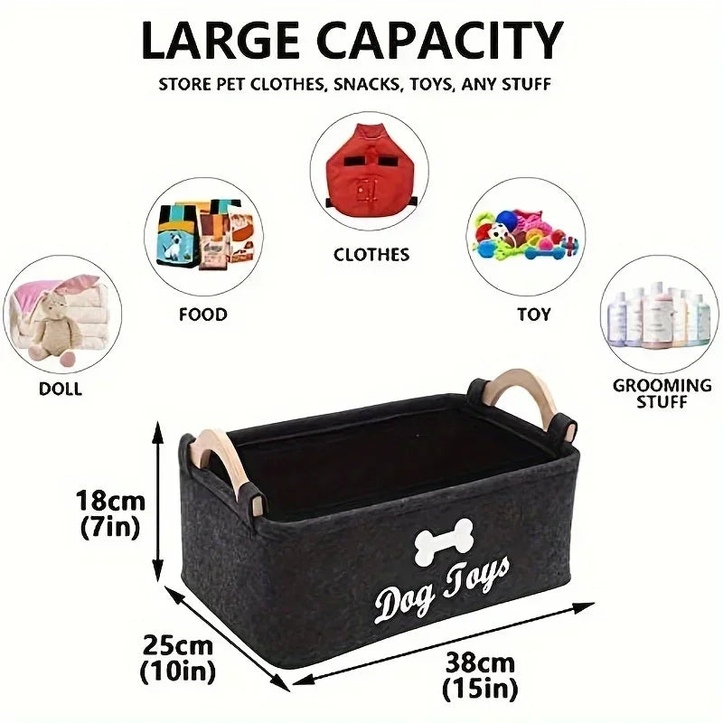 Felt Dog Toy Box