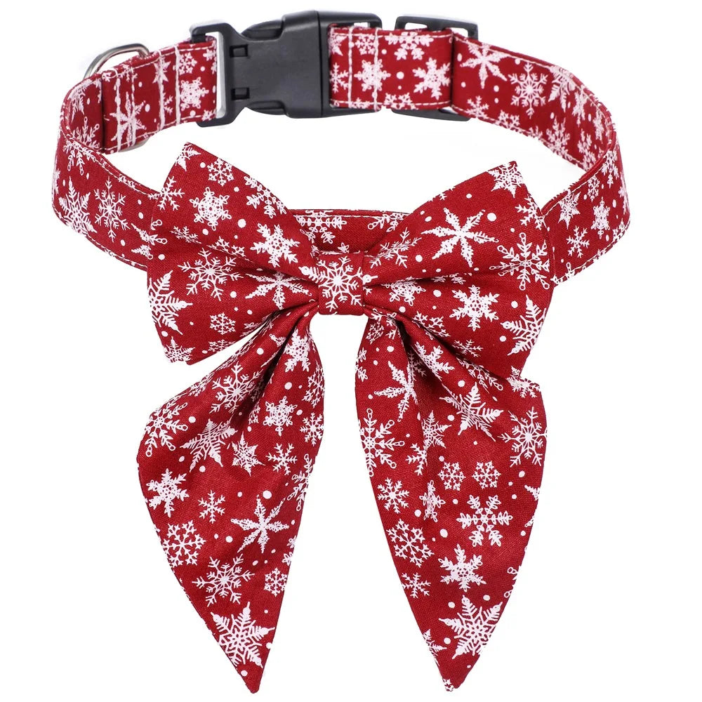 Christmas Bow Dog Collars