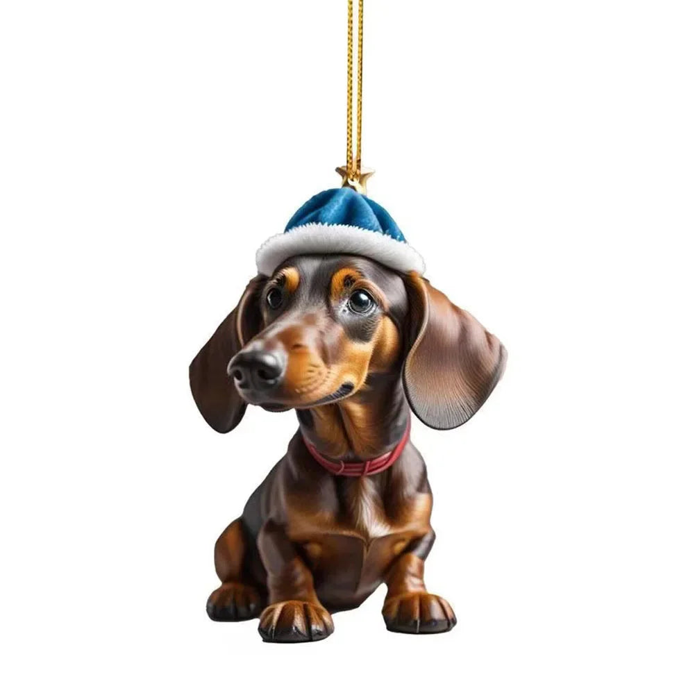 Christmas Sausage Dog Tree Ornaments