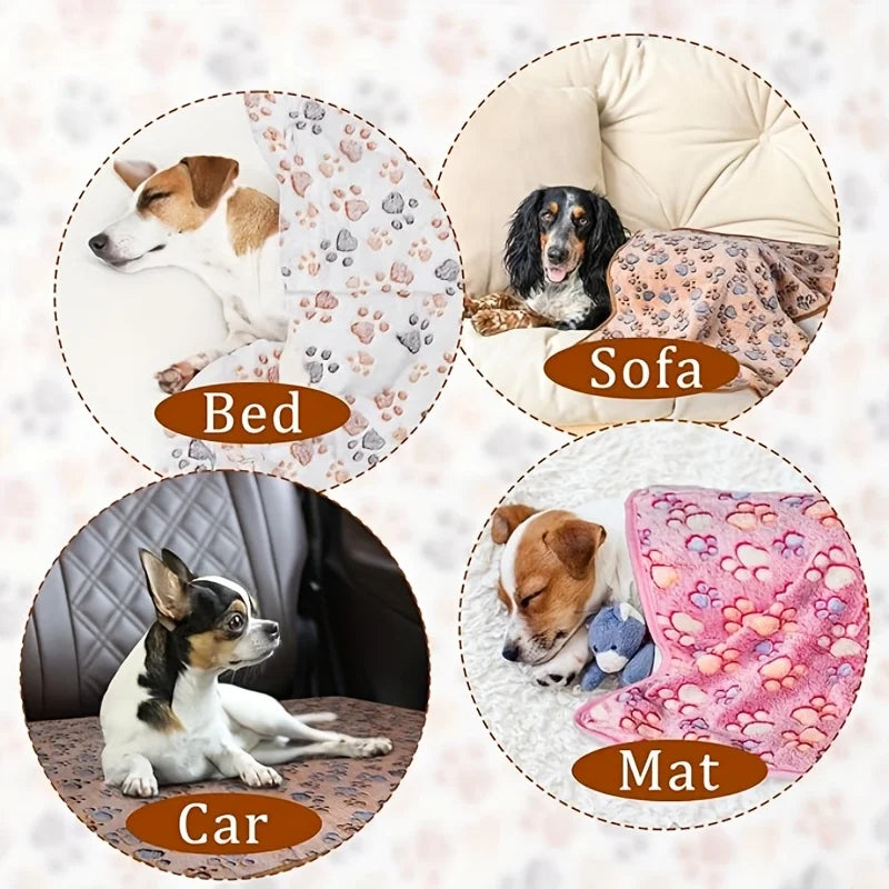 Paw Print Blanket Puppy Blanket