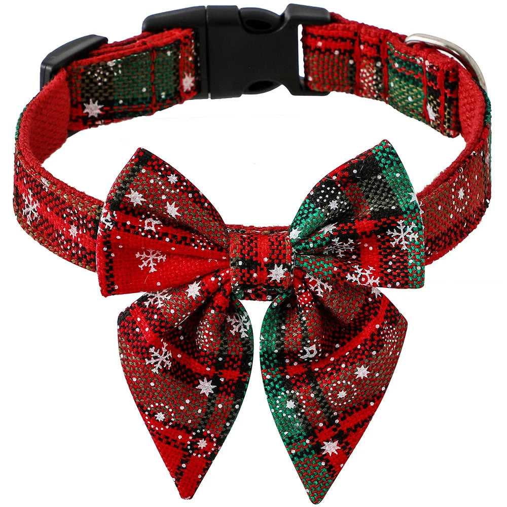 Christmas Bow Dog Collars