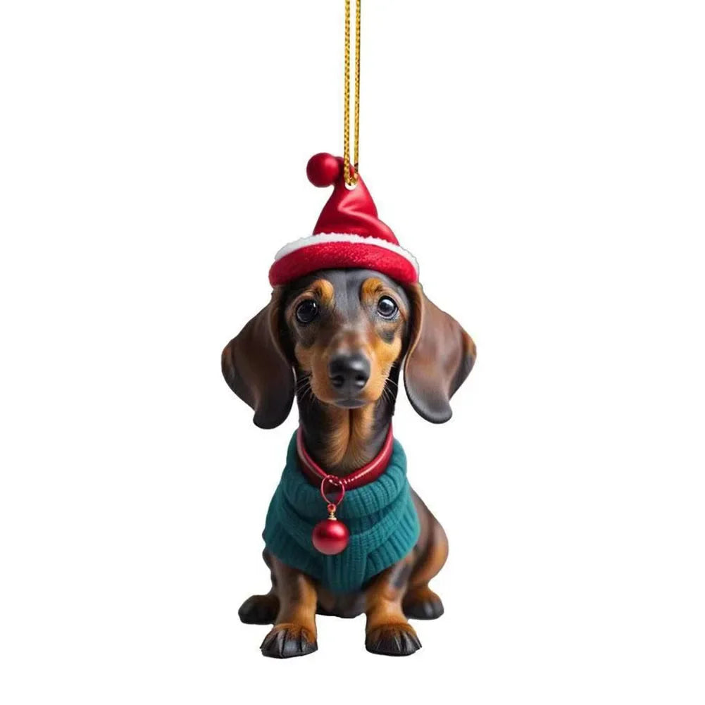 Christmas Sausage Dog Tree Ornaments