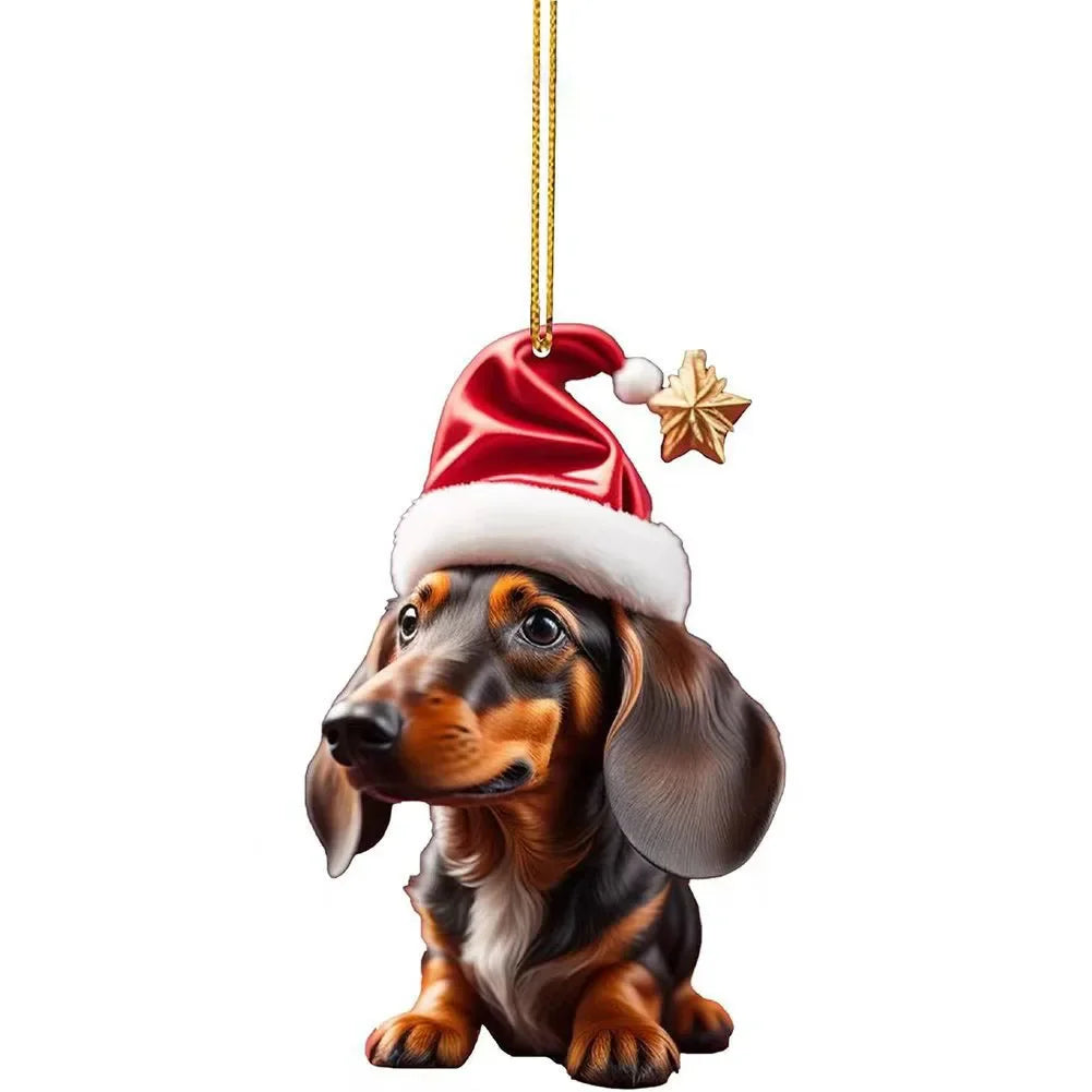 Christmas Sausage Dog Tree Ornaments
