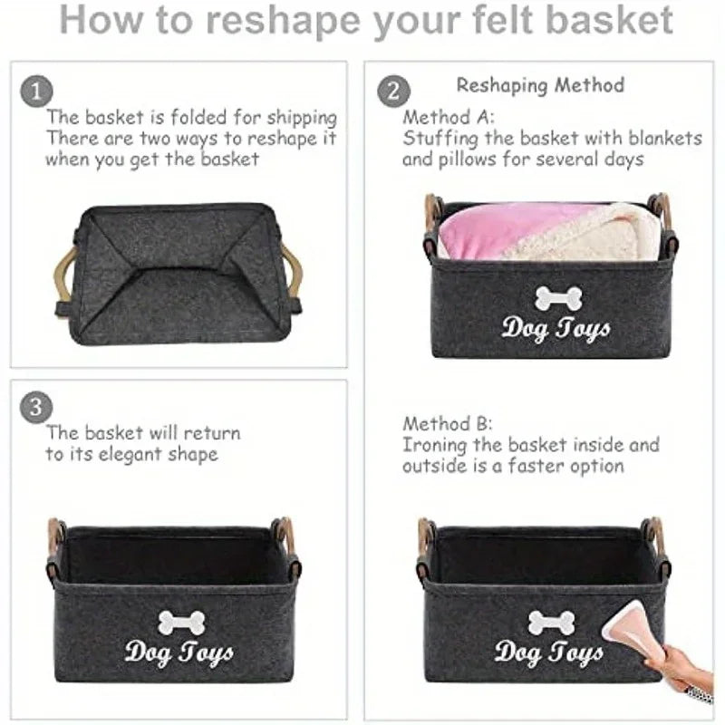 Felt Dog Toy Box