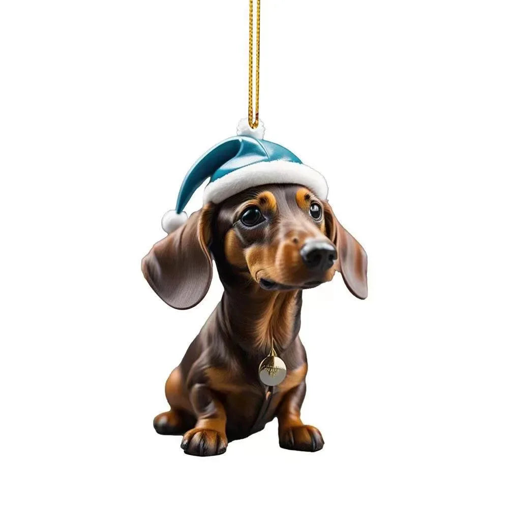 Christmas Sausage Dog Tree Ornaments