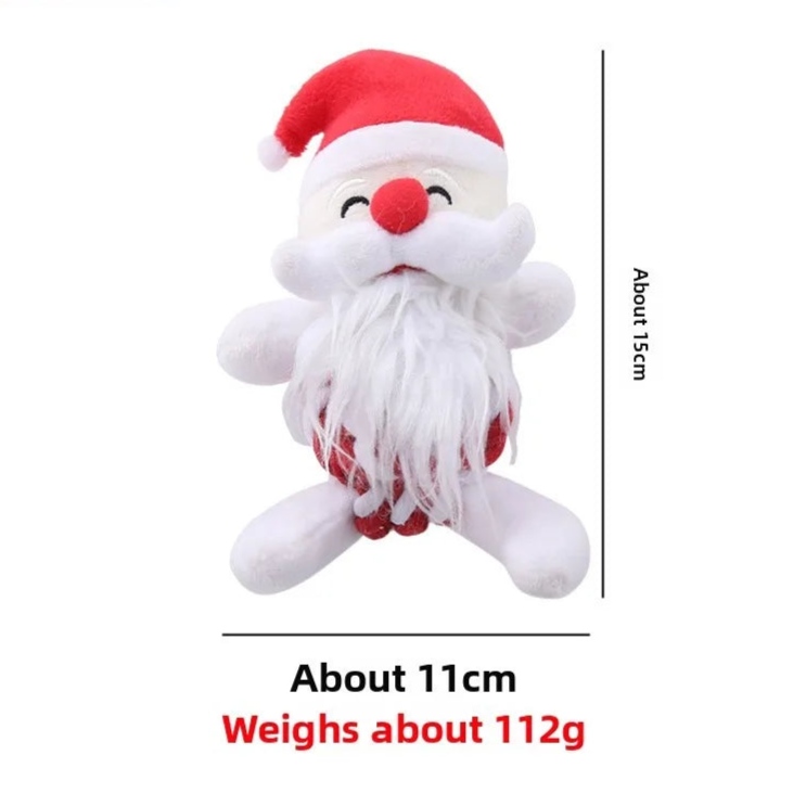 Christmas Dog Toys with Cotton Rope & Squeakers