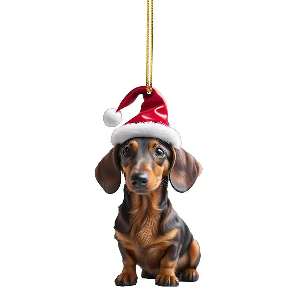 Christmas Sausage Dog Tree Ornaments