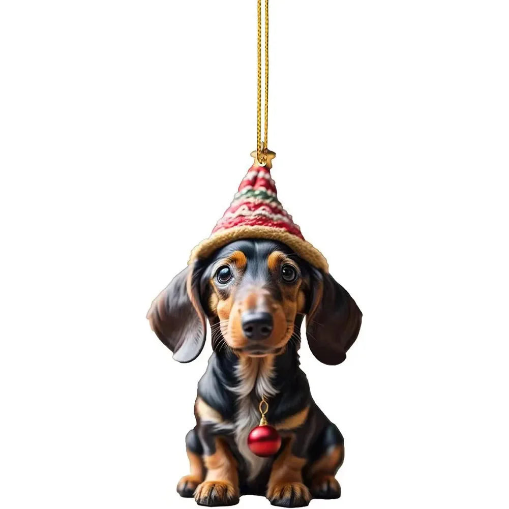 Christmas Sausage Dog Tree Ornaments