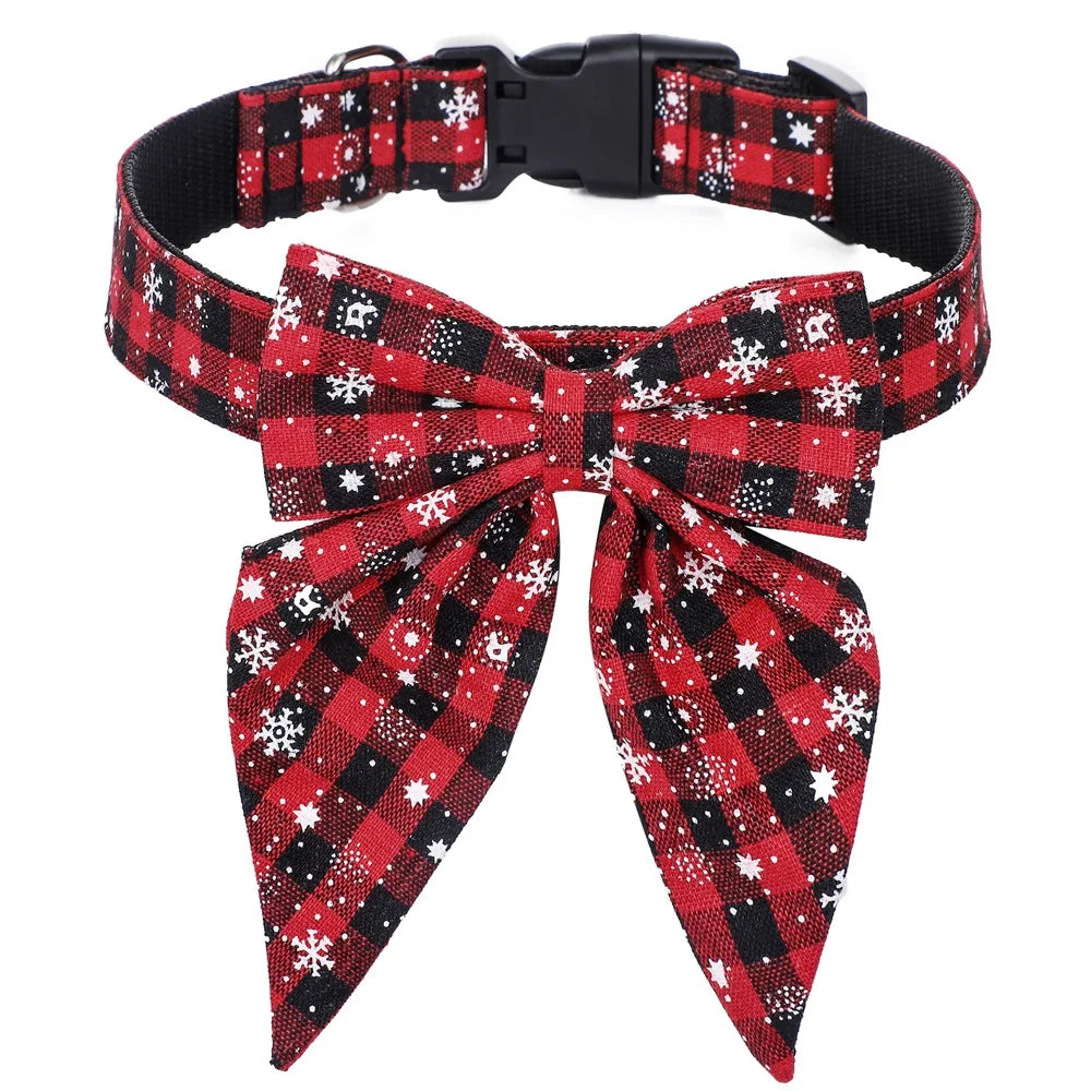Christmas Bow Dog Collars