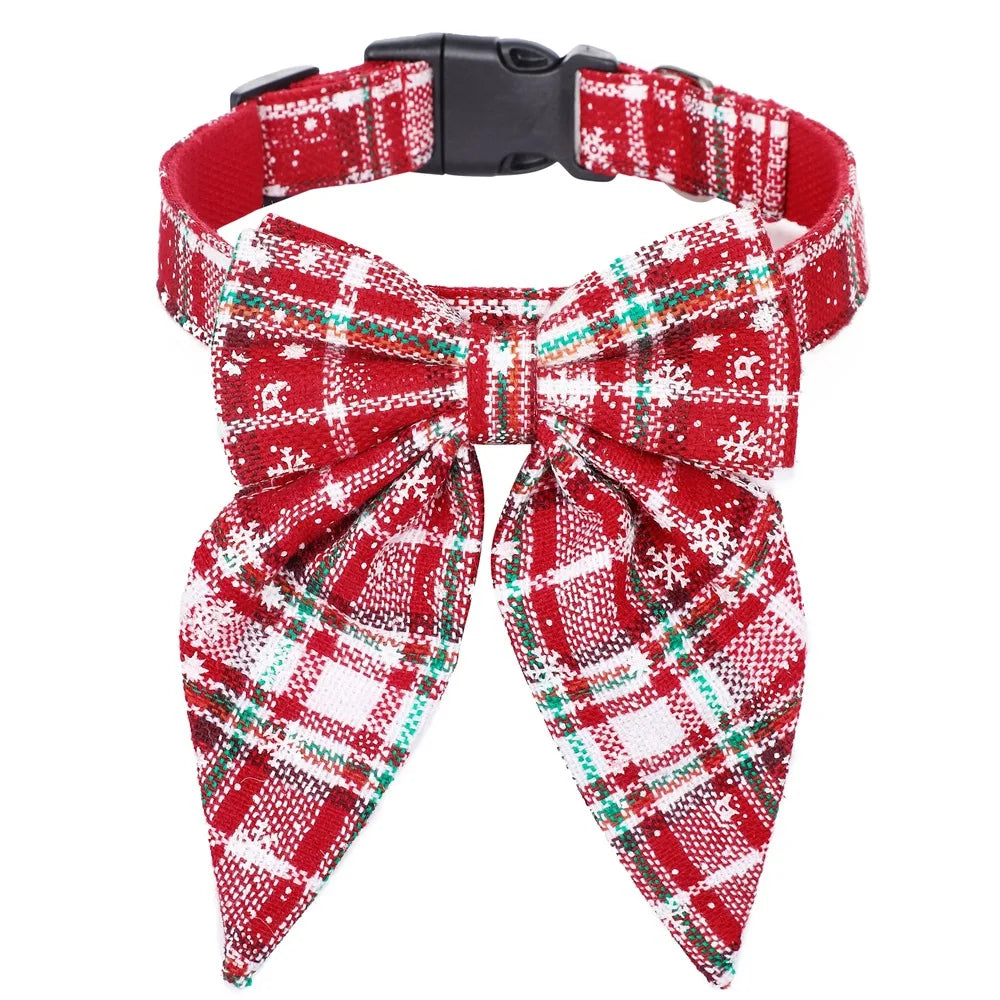 Christmas Bow Dog Collars