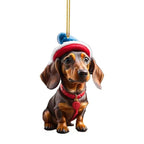 Christmas Sausage Dog Tree Ornaments