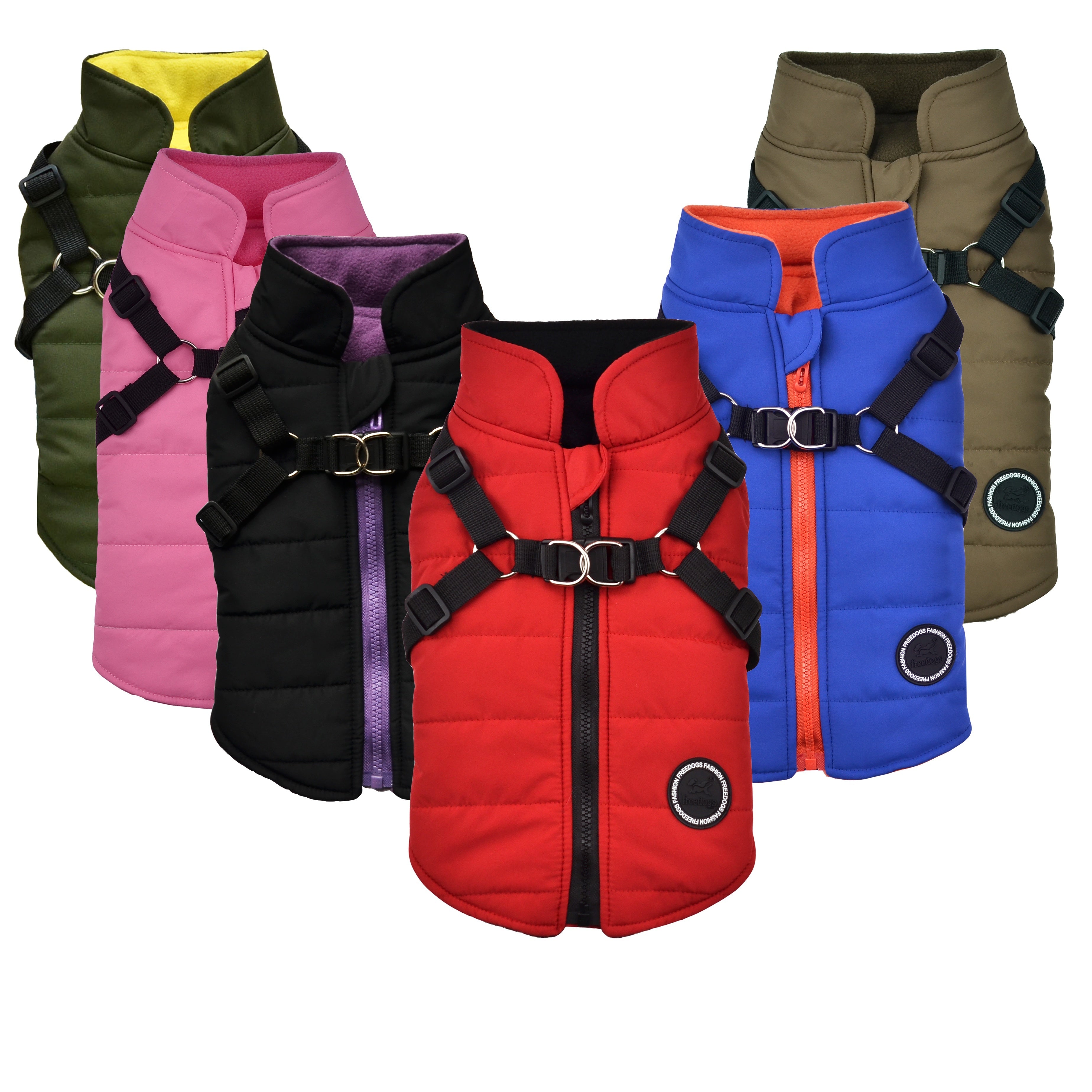 Warm Padded Dog Vest with Harness