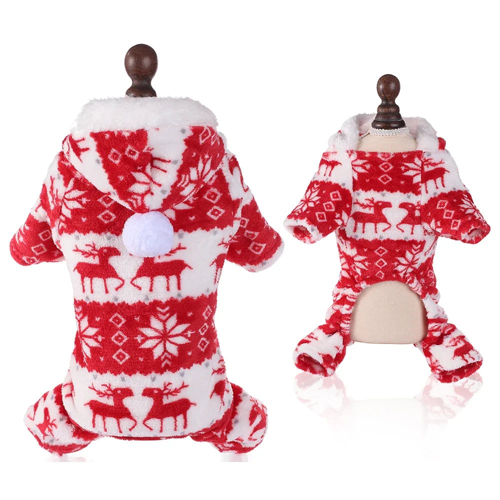 Red and white christmas dog sweater